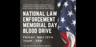 National Peace Officers Memorial Day blood drive May 15 National Peace Officers Memorial Day Blood Drive May 15